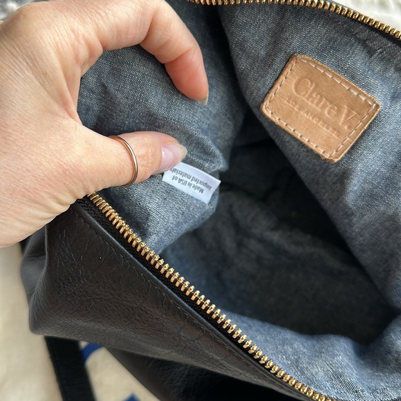 Clare V. Moyen Messenger Black Leather EUC - Picture 12 of 16